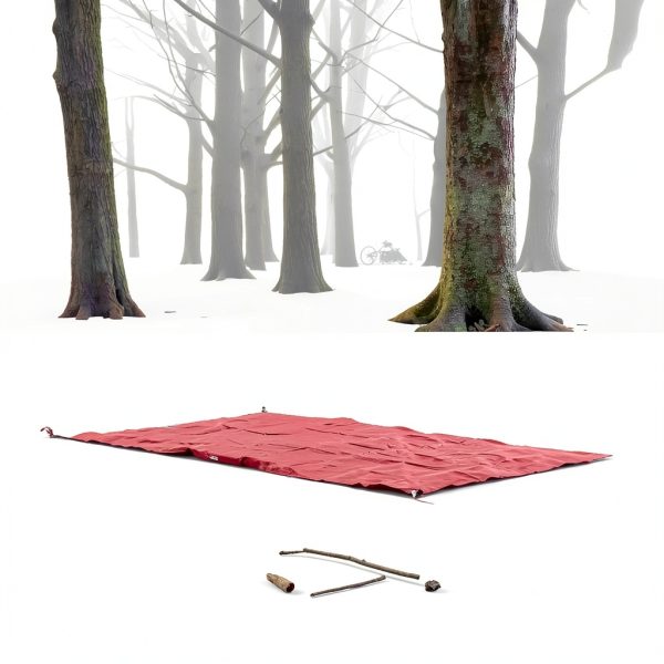 MSR Universal 2-Person Tent Footprint Tarp Gray Waterproof Nylon-2